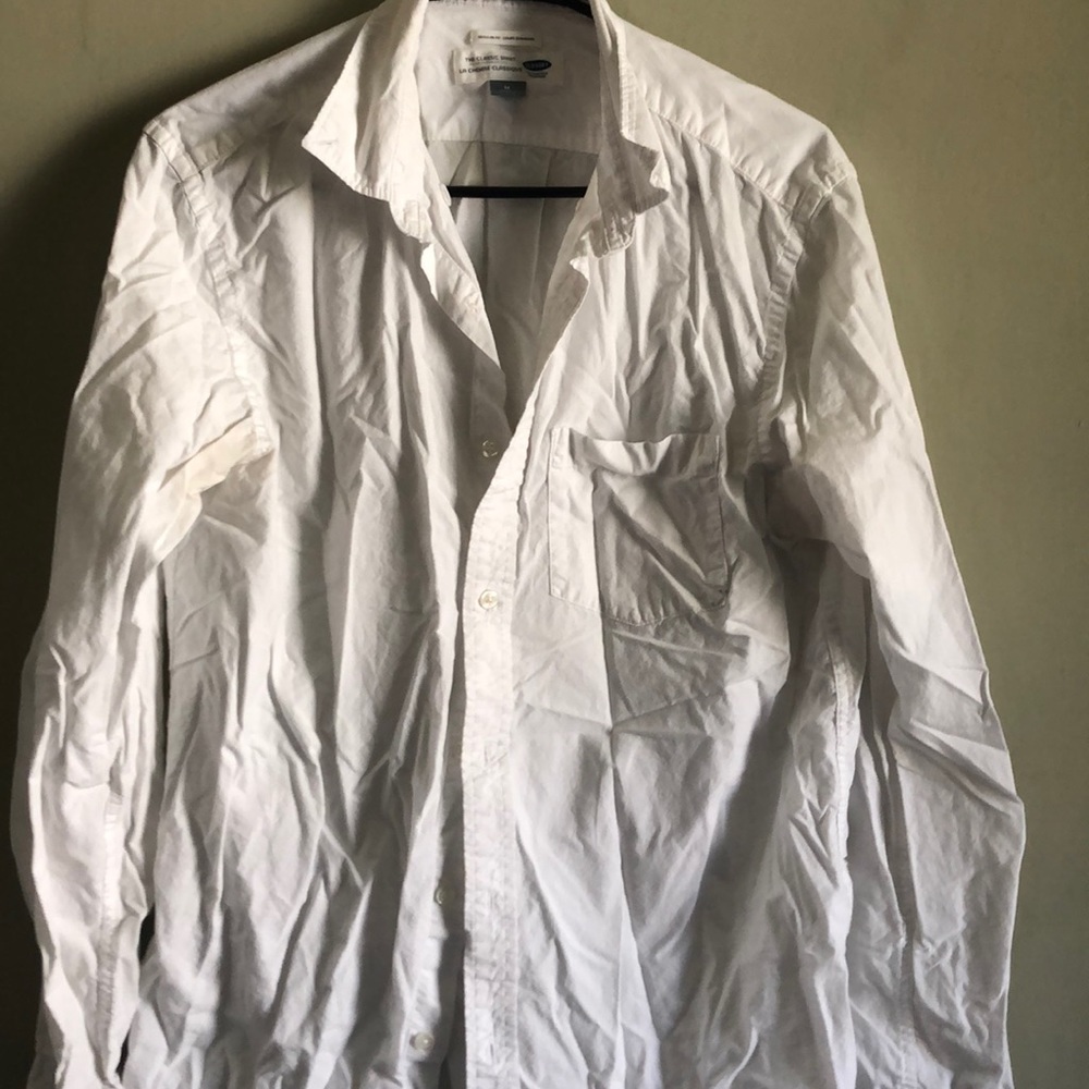 White button down blouse